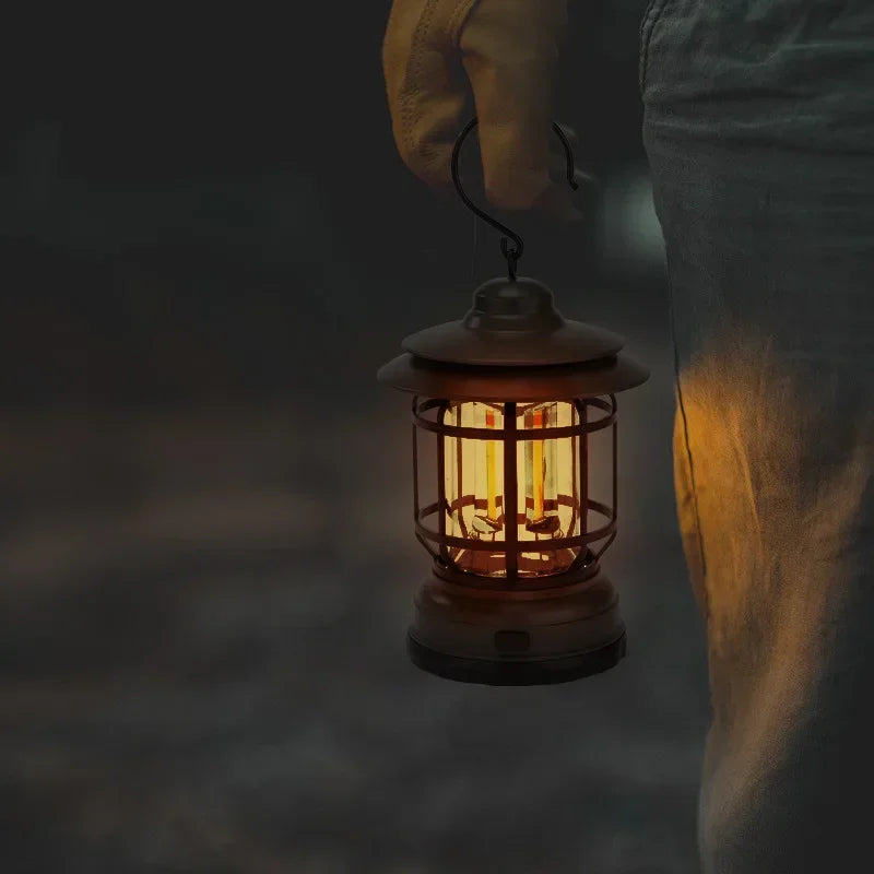 Portable Retro Lantern | Vintage Lighting for Outdoor Adventures