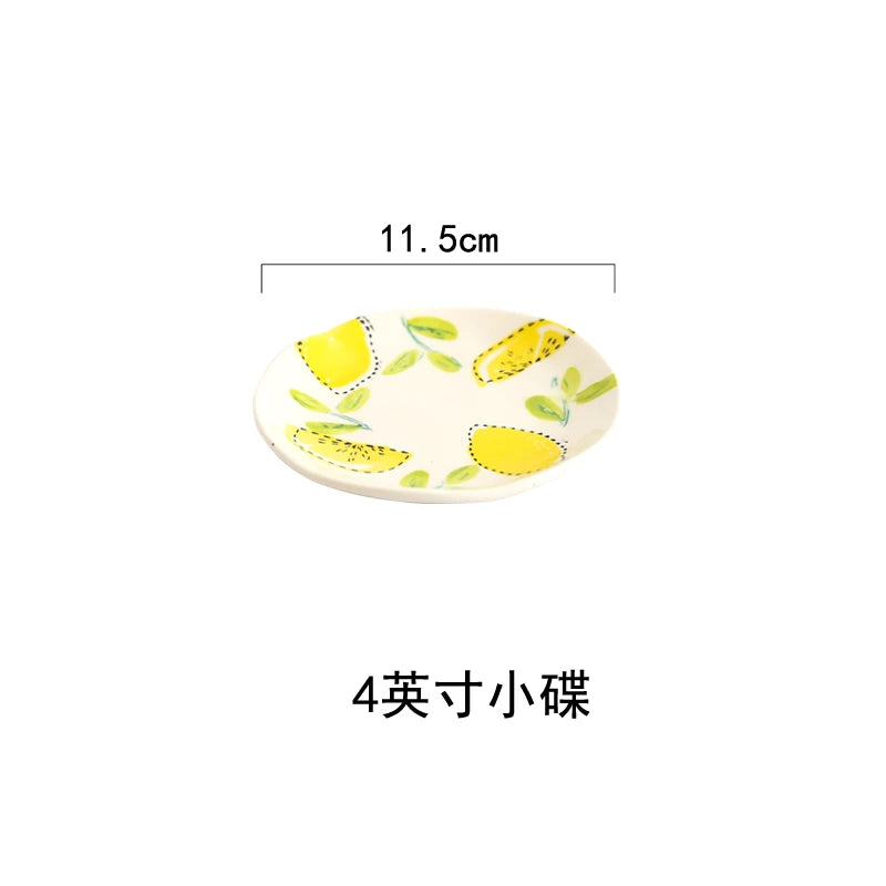 Japanese Style Ceramic Dining Set | Elegant Lemon Collection