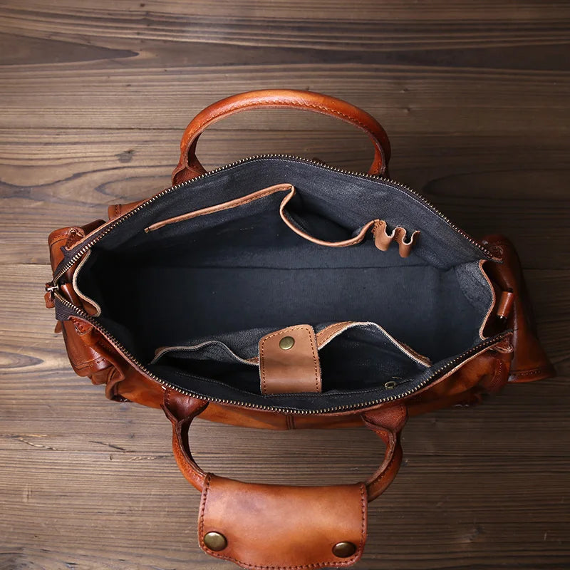 Vintage Handbag | Genuine Leather Crossbody Bag for Men