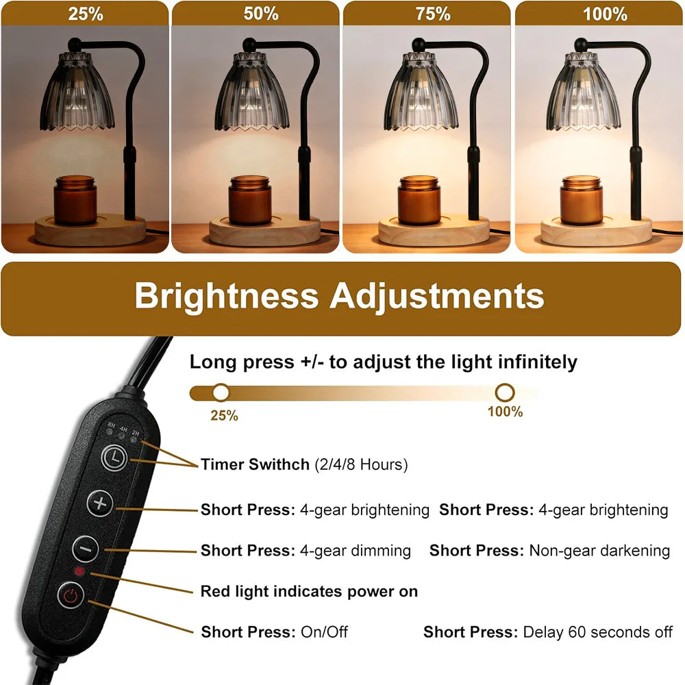 Electric Wax Melts Timer Candle Warmer Lamp | Aromatherapy Decor
