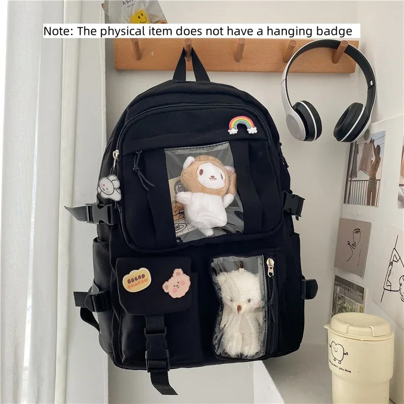 Cute Girls' Korean Style Backpack | Large Capacity Casual Bag