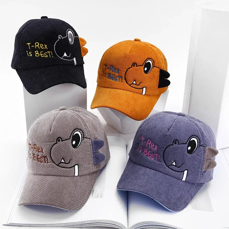 Cute Cartoon Dinosaur Kids Baseball Cap | Adjustable Sun Hat