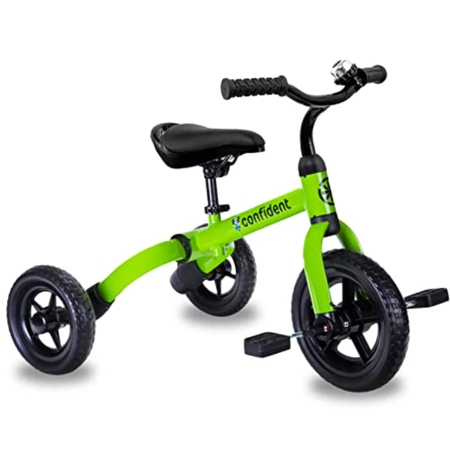 3 in 1 Green Folding Toddler Tricycle for Ages 2-5
