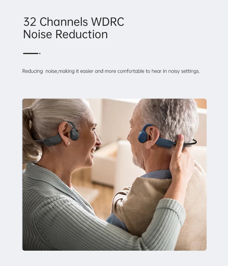 32-Channel Bone Conduction Hearing Aid | Noise Reduction & Bluetooth