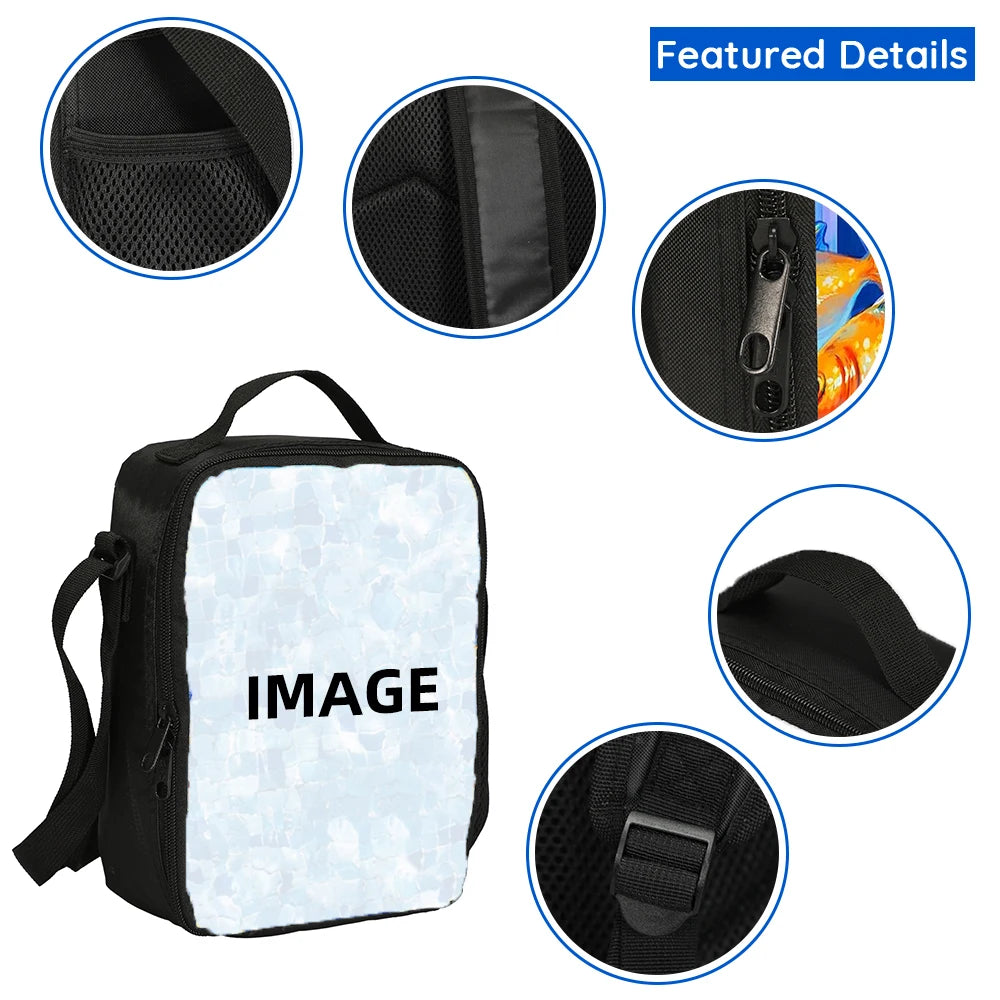 Lightweight Shark Print Backpack Set | Stylish School & Travel Bags