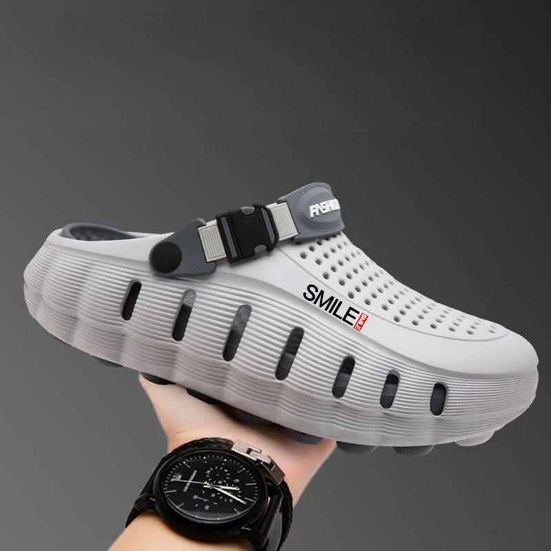 2026 Summer New Cave Shoes Outdoor Non slip Cool Slippers One Step Trendy Thick Bottom Odor proof Beach Shoes