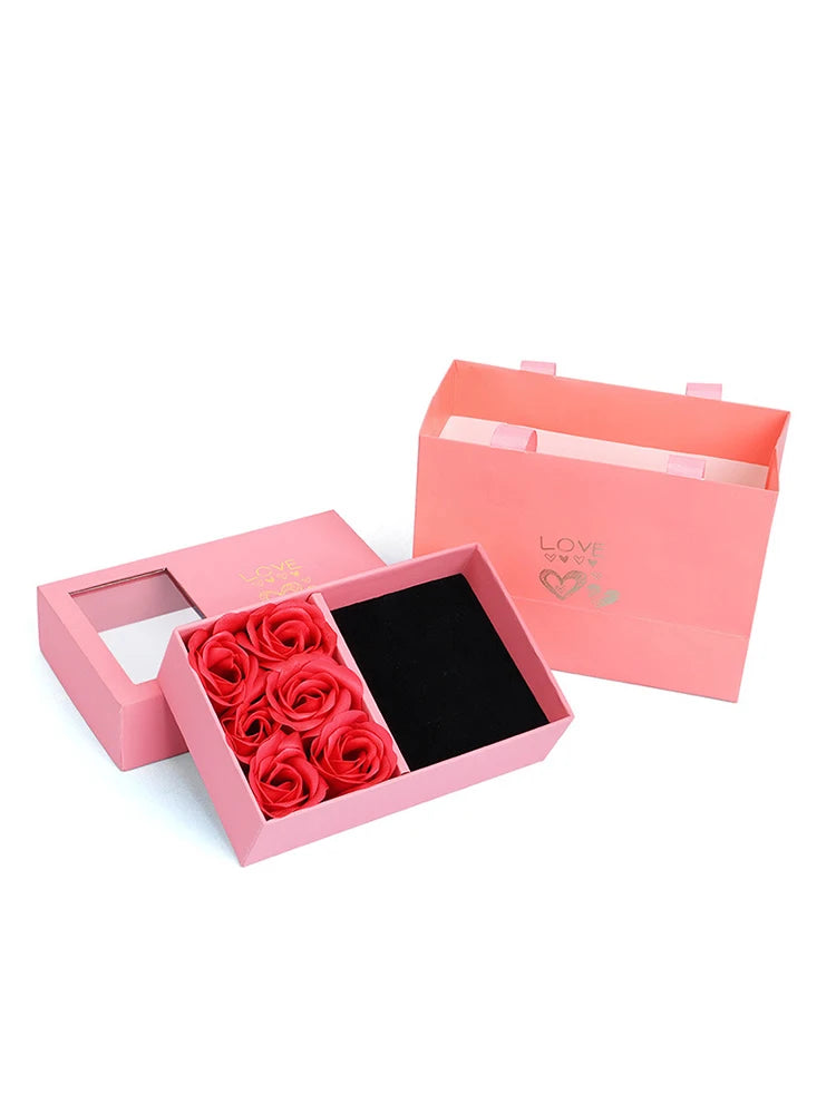 Immortal Flower Jewelry Box for Rings, Necklaces & Earrings