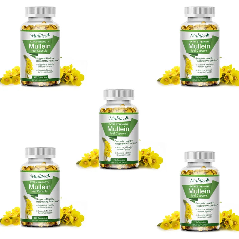 Natural Mullein Leaf Capsules | Herbal Supplement for Lung Health