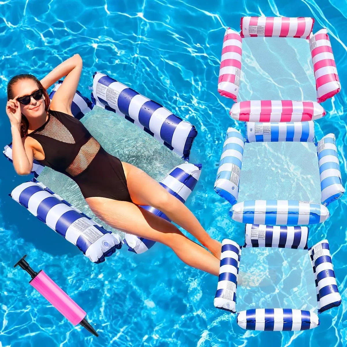 Ultra-Portable Inflatable Swimming Beds for Pool & Beach Fun