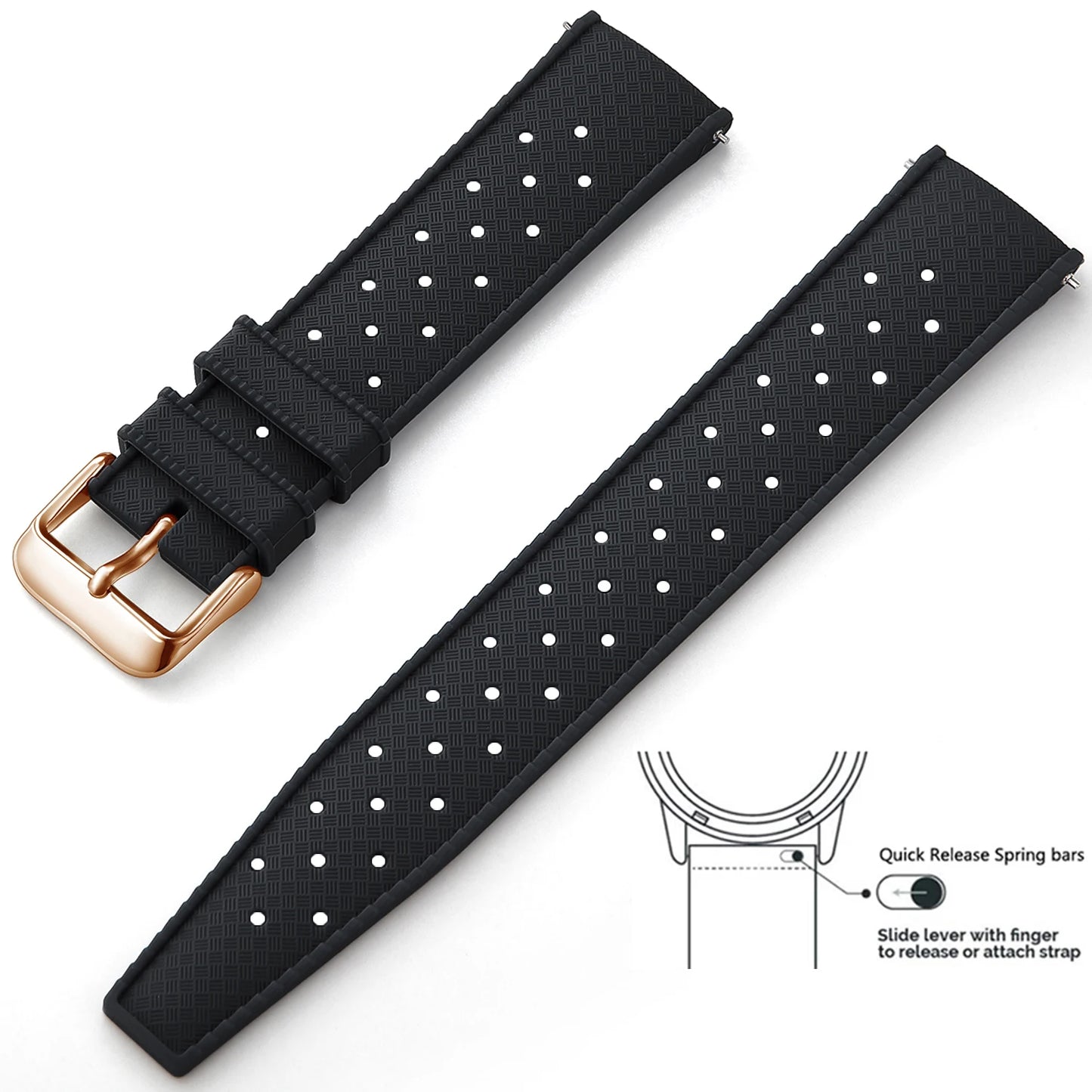Tropical Silicone Watch Band | Quick Release Rubber Strap