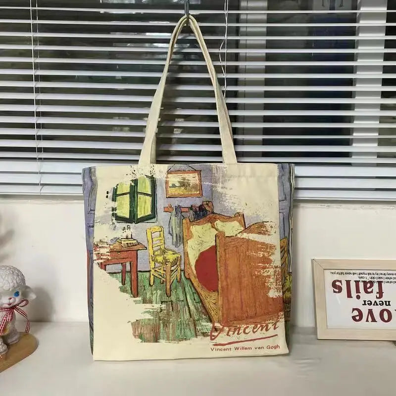 Vintage Canvas Shoulder Bag | Stylish Casual Tote for Women