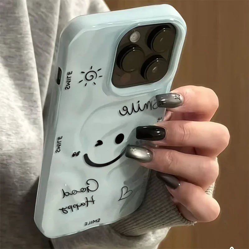 Funny Cartoon Face Phone Case | Colorful TPU Cover for iPhone