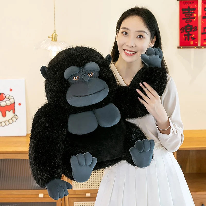 Giant Stuffed Monkey Plush Toy | Fuzzy Soft Gorilla Doll
