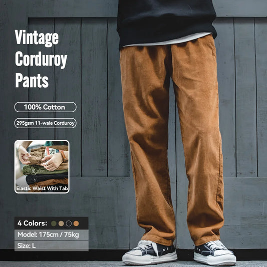Men's Vintage Corduroy Pants | Casual Comfort for Autumn & Winter