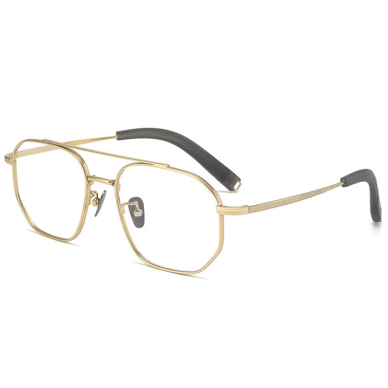Ultralight Double Bridge Pilot Eyeglasses | Pure Titanium Frames