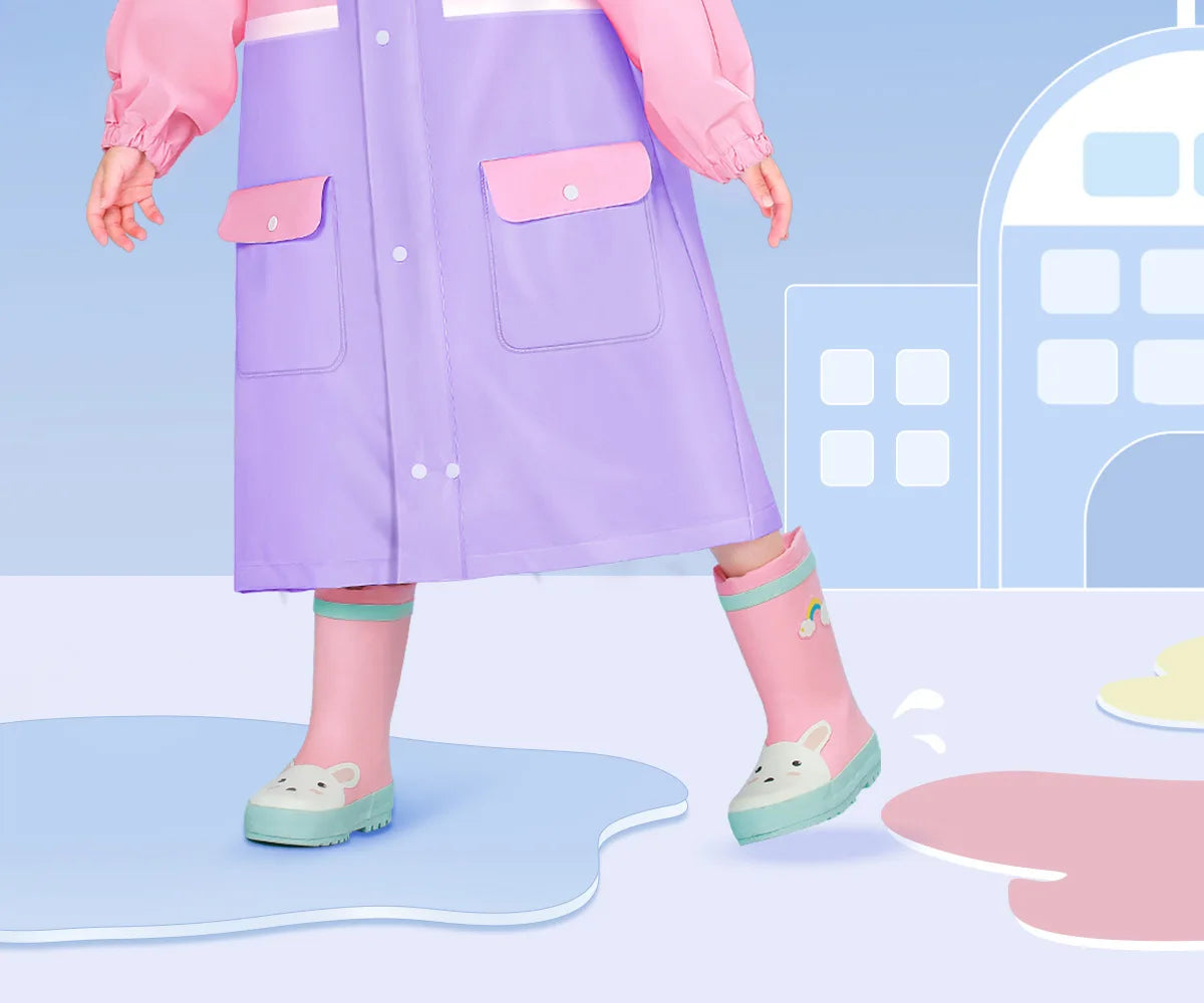 Children's Waterproof Raincoat with Fun Backpack | Stylish & Durable