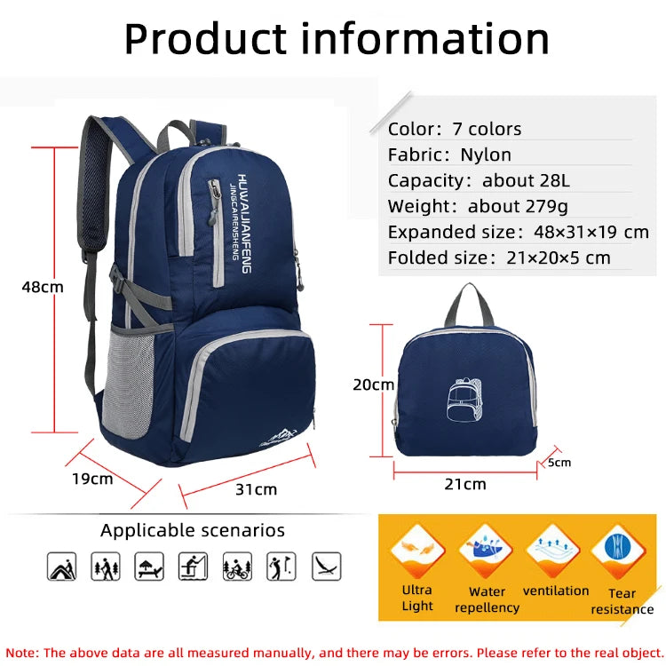 Packable Ultra Light Backpack | Perfect for Hiking & Travel