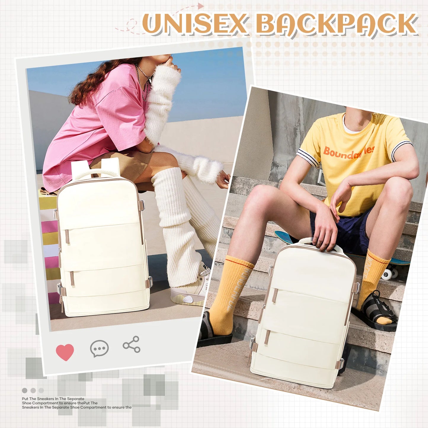 Versatile Waterproof Travel Backpack for Men & Women | Spacious Design