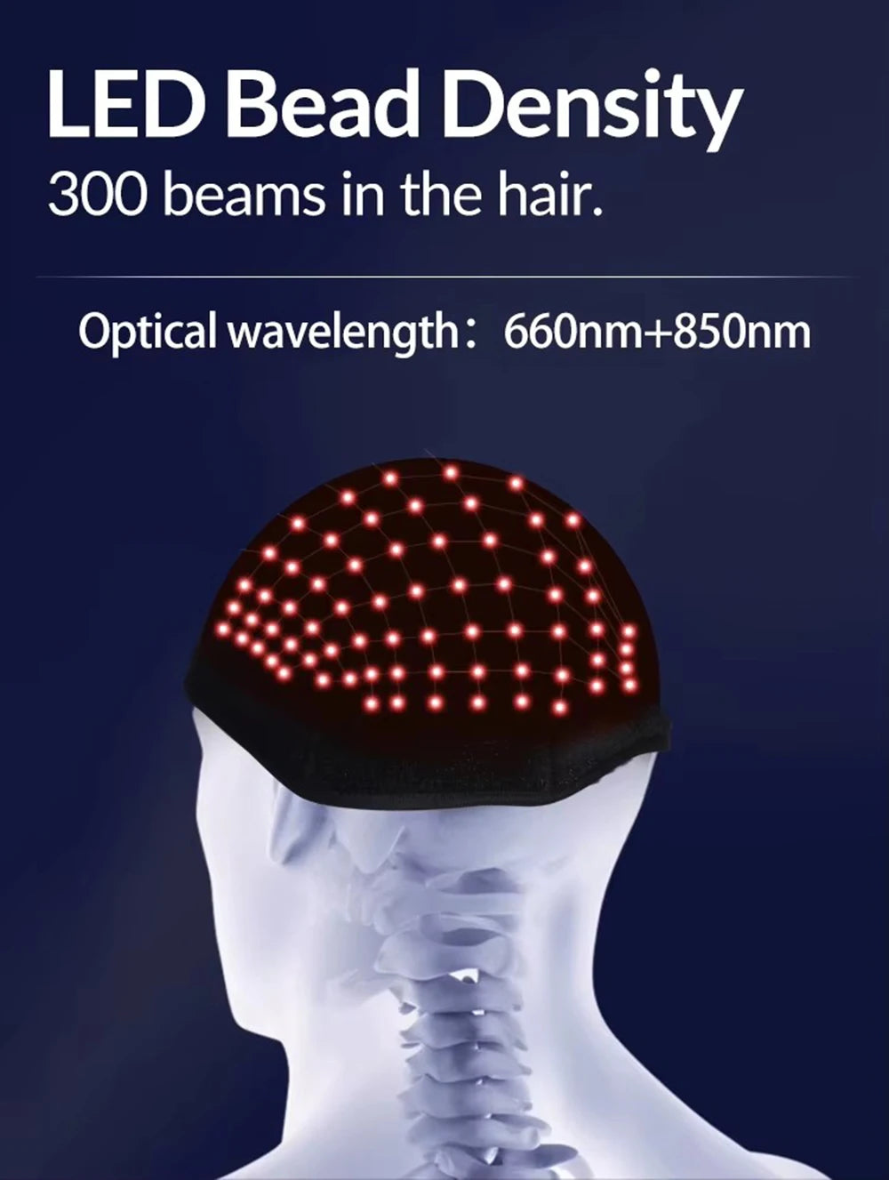 Near Infrared Red Light Therapy Cap for Hair Growth & Relaxation