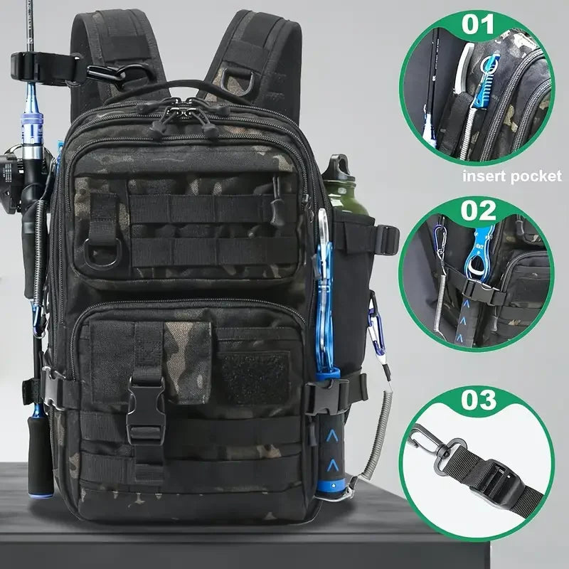 Waterproof Fishing Backpack | Versatile Tackle Storage Bag