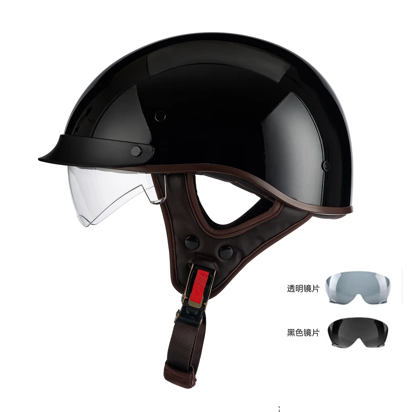 Classic Retro Half-Face Motorcycle Helmet for Riders
