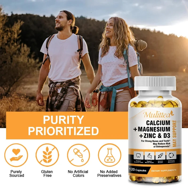 Calcium Magnesium D3K2 Capsules | Support Bone & Muscle Health