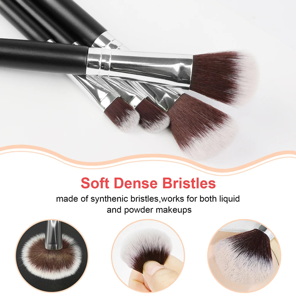 13 Piece Makeup Brushes & Sponges Set | Soft Synthetic Beauty Tools