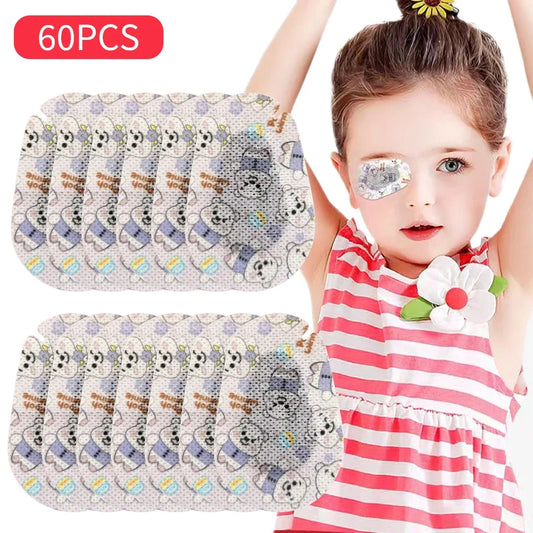 60Pcs Cartoon Amblyopia Eye Patches for Kids | Vision Care