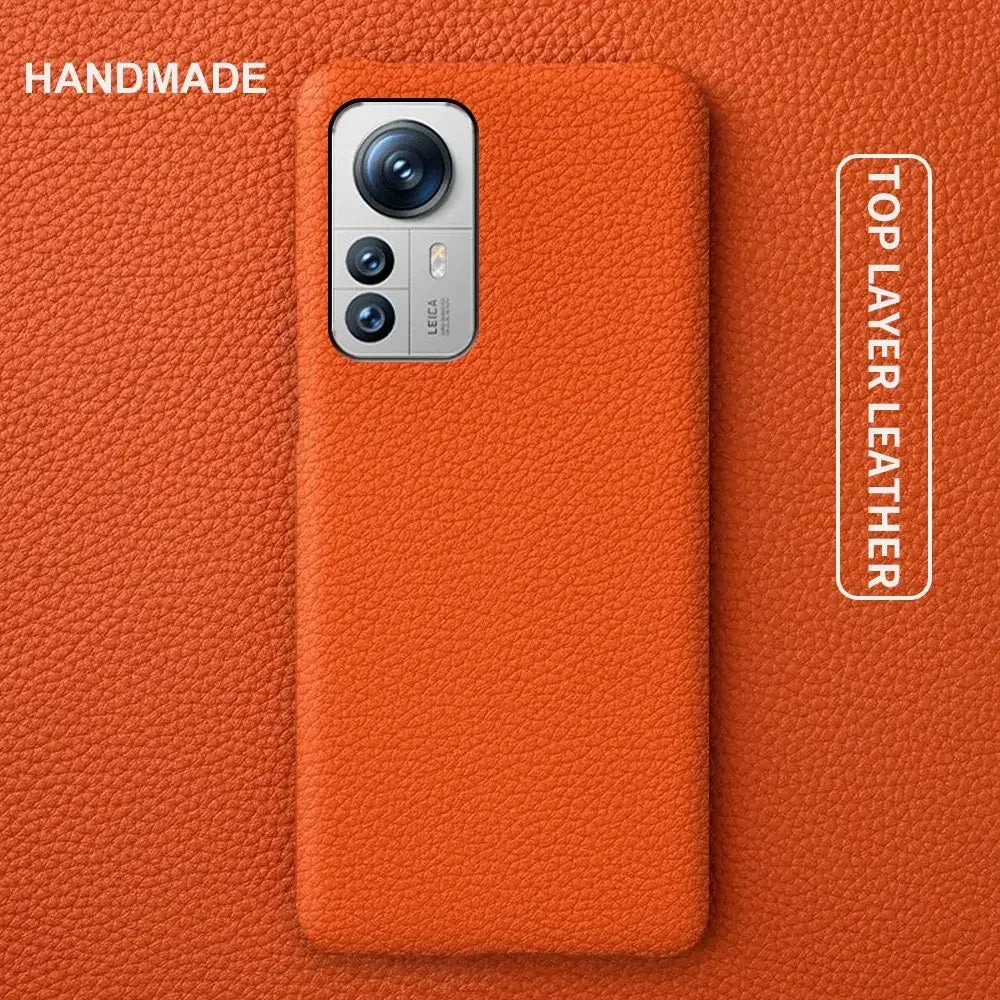 Luxury Genuine Leather Case for Xiaomi Phones | Shockproof Protection