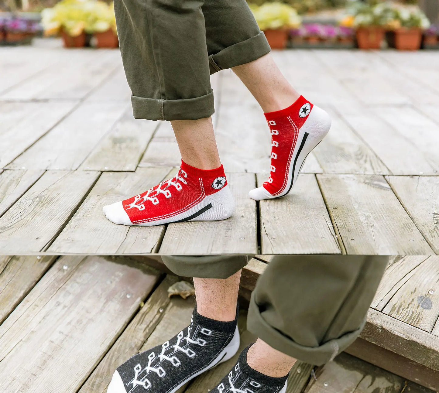 Men's Casual Denim Pattern Socks | Stylish Ankle Comfort