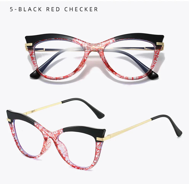 Gradient Cat-Eye Glasses | Retro Y2K Style for Fashion Enthusiasts