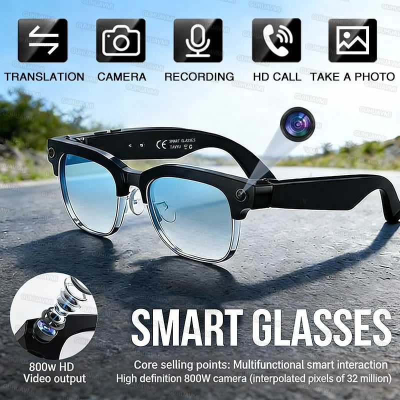 Smart Camera Glasses for Men | Video Recording & AI Features