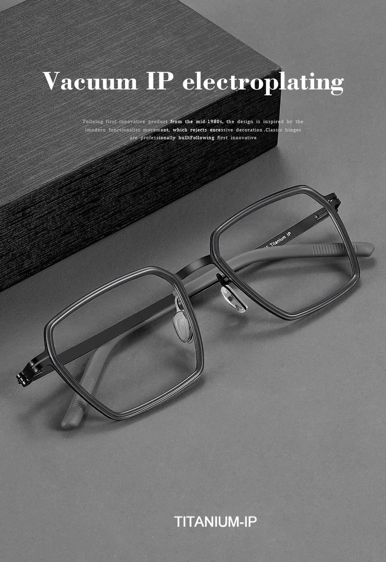 Simple Geometric Polygon Fashion Titanium Glasses | Blue Light Protection
