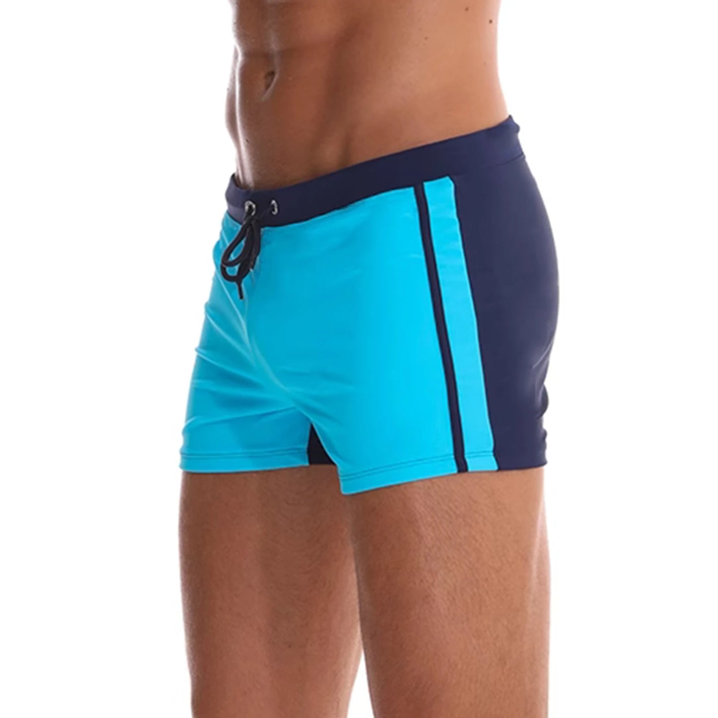 Cómodos shorts de baño con cordones para hombre | Ropa de playa a la moda