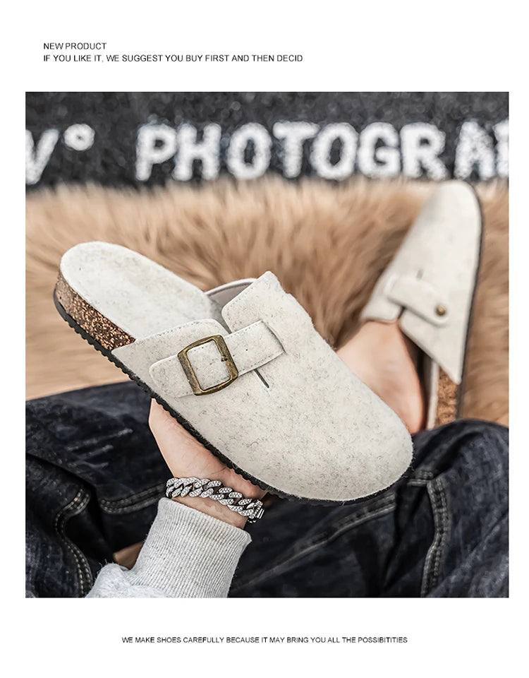 Plush Winter Clogs | Stylish Slip-On Cork Slippers for All