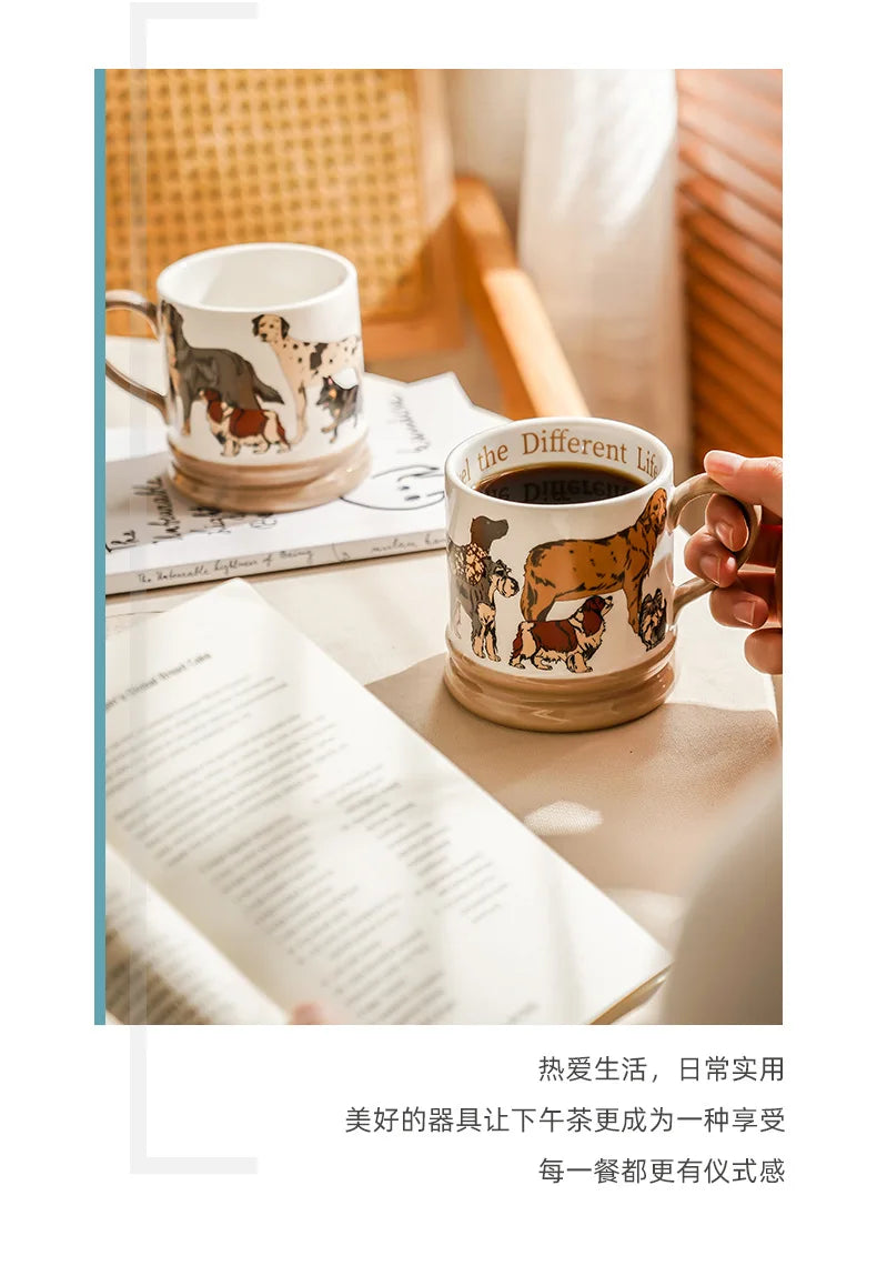 Cute Puppy Ceramic Mug | High Aesthetic Gift for Dog Lovers
