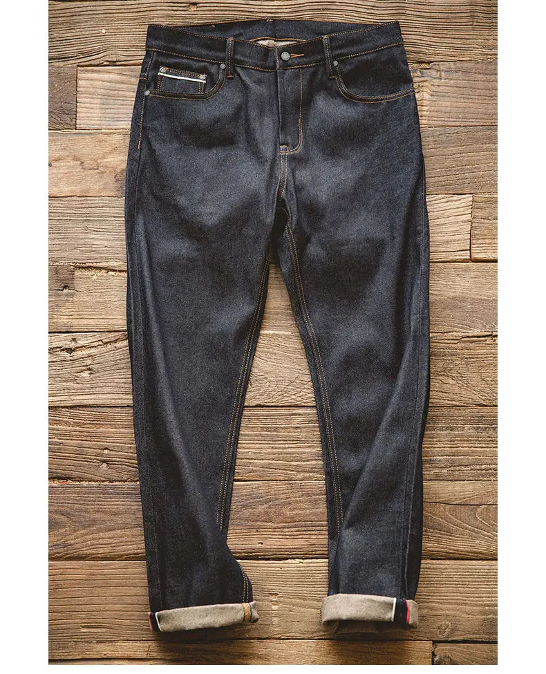 Men's Tapered Fit Selvedge Denim Jeans | Versatile Cotton Pants