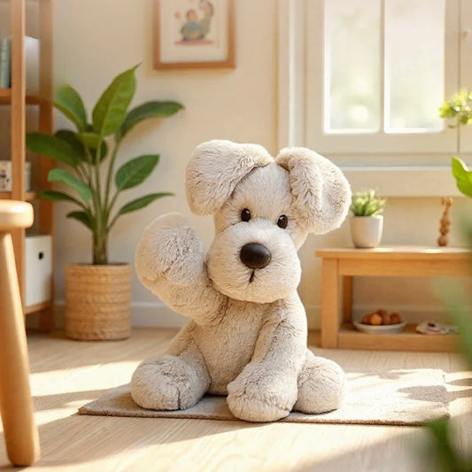 Big Ears Puppy Plush Toy Soft Cartoon Dog Stuffed Animal Cozy Doll Gift