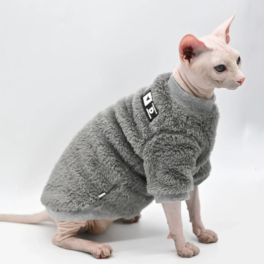 Suéter de invierno para gatos sin pelo | Ropa para gatos cómoda y a la moda