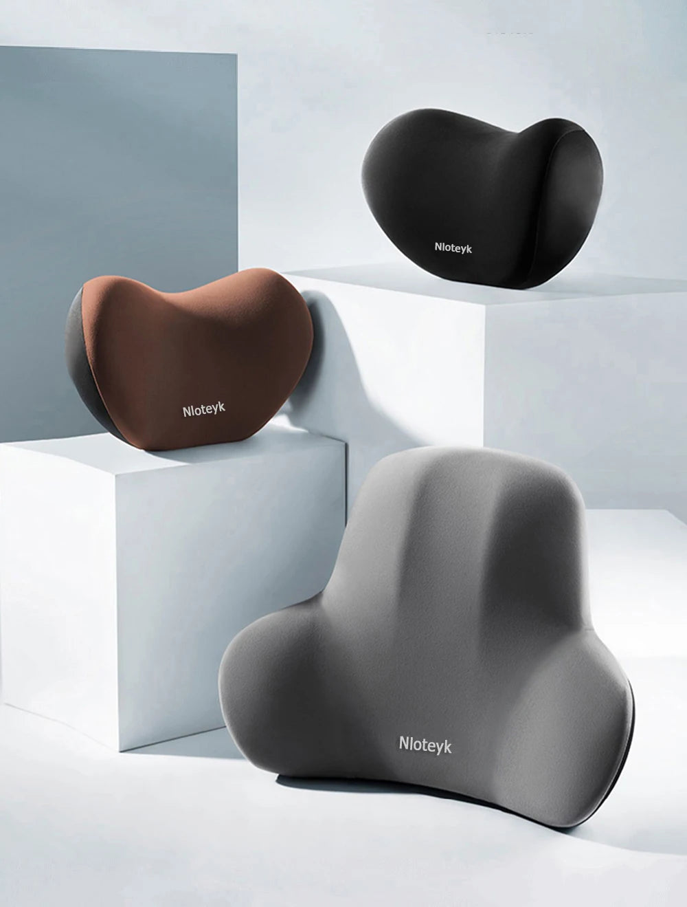 Memory Foam Car Neck Pillow | Breathable Lumbar Support Cushion