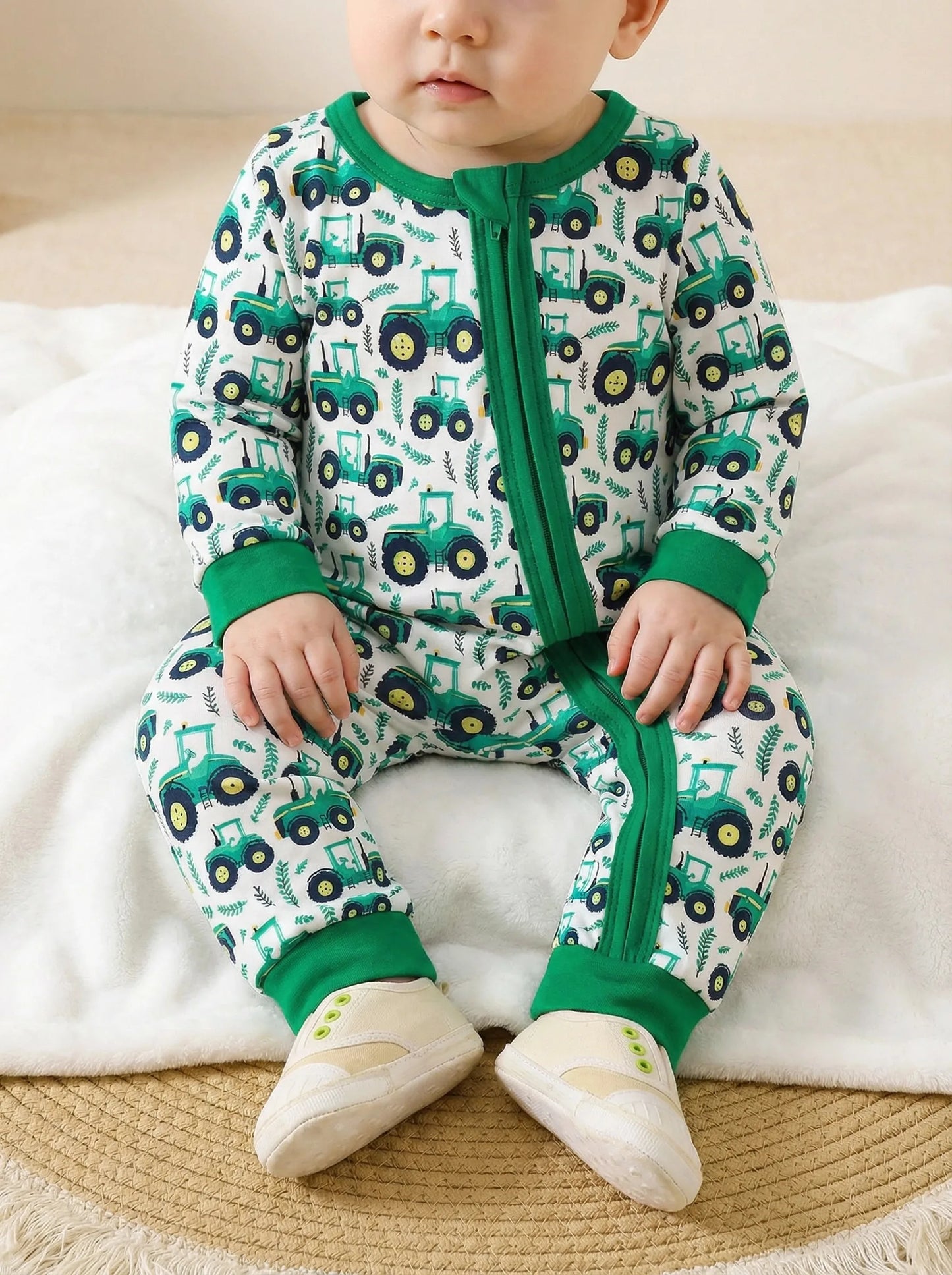 Adorable Baby Boy Cartoon Print Romper | Comfortable Easy Wear
