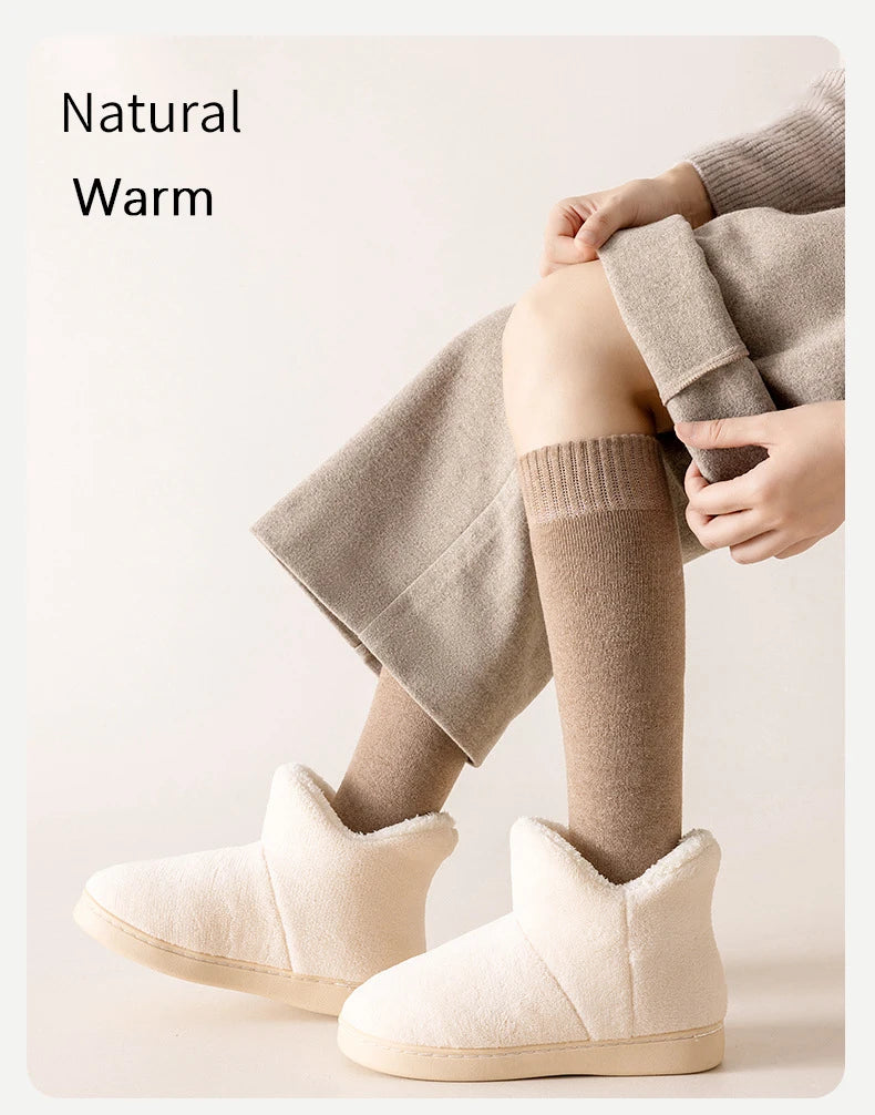 Women's Winter Warm Wool Knee Socks | Cozy & Stylish Footwear