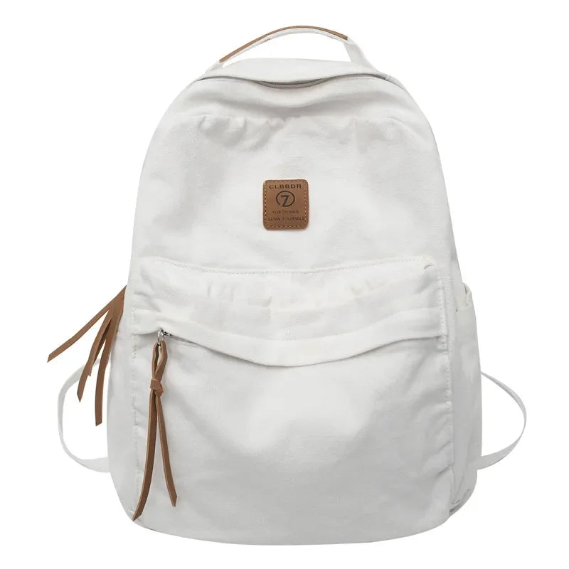 Casual Canvas Backpack for Students | Trendy Unisex College Bag