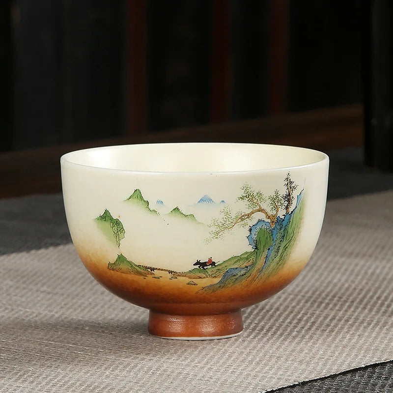 Handmade Vintage Ceramic Teacup | Japanese Coarse Pottery Mug