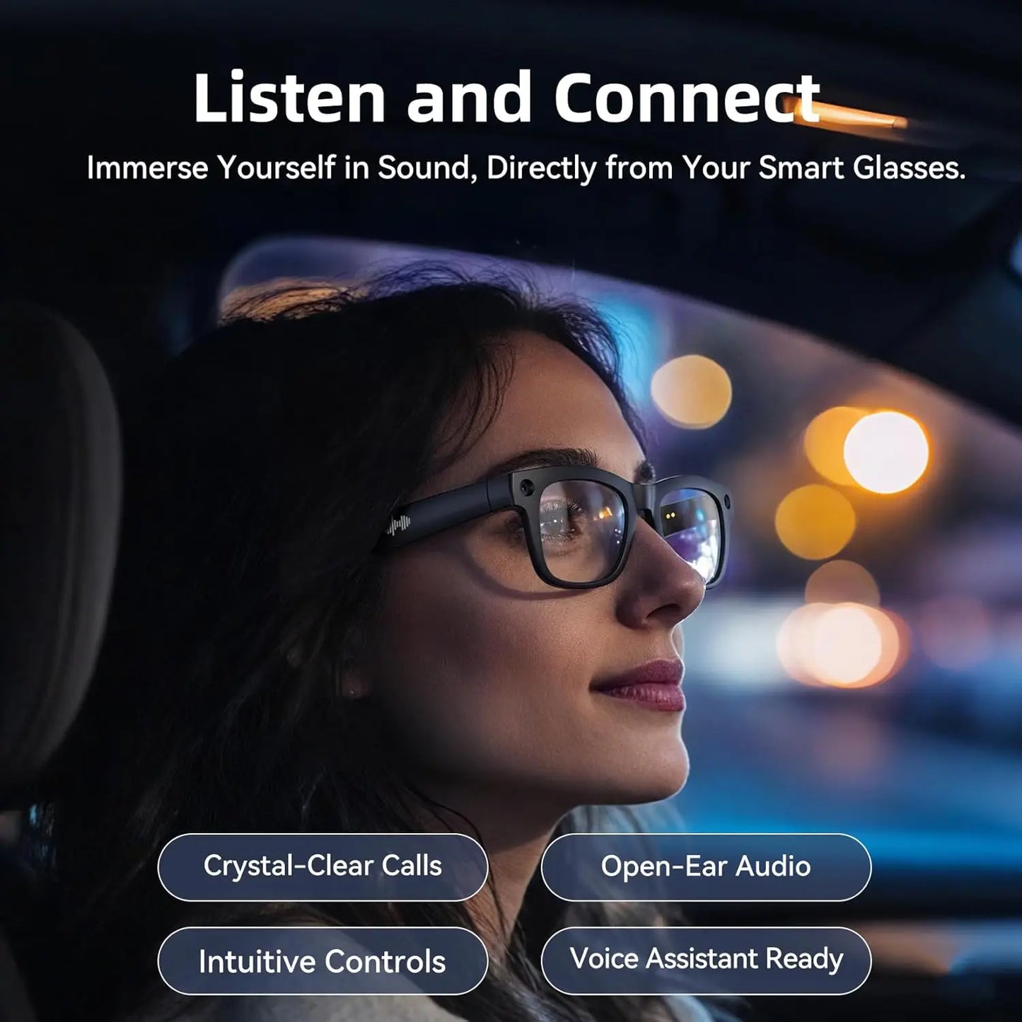 Smart AI Glasses with HD Video, Bluetooth & Music Playback