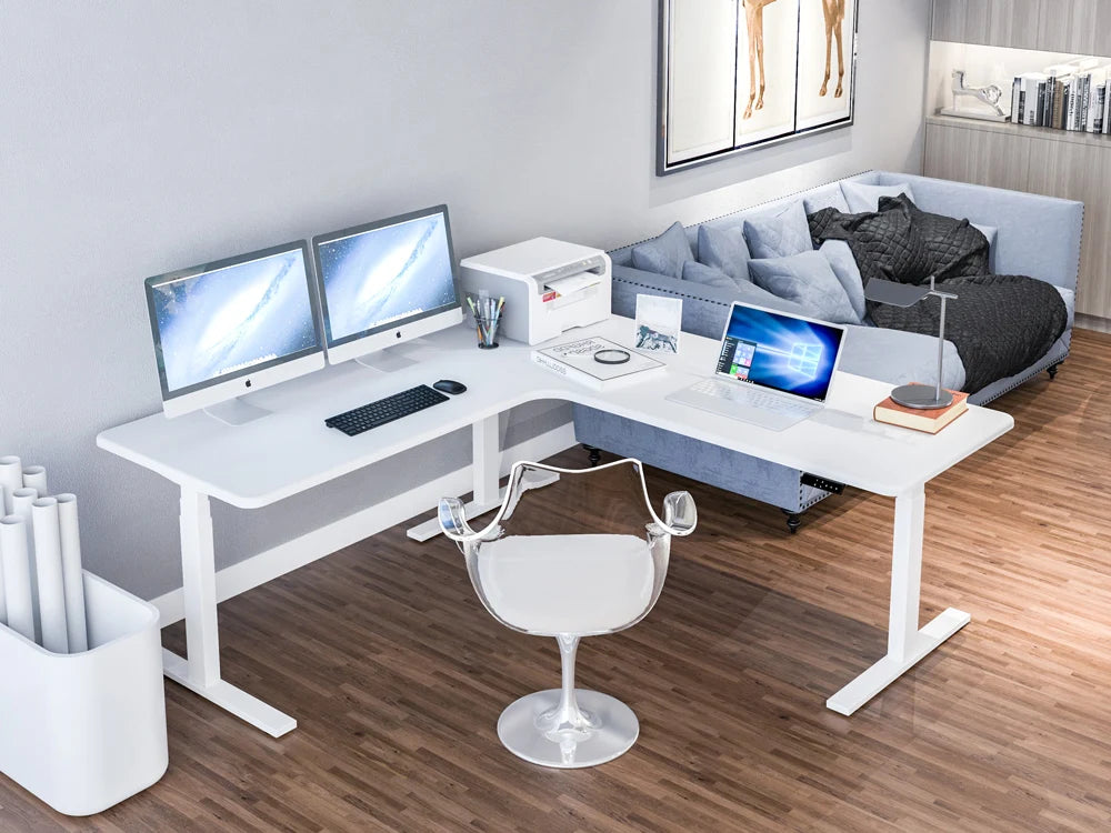 Height Adjustable Ergonomic Electric L Shaped Standing Desk