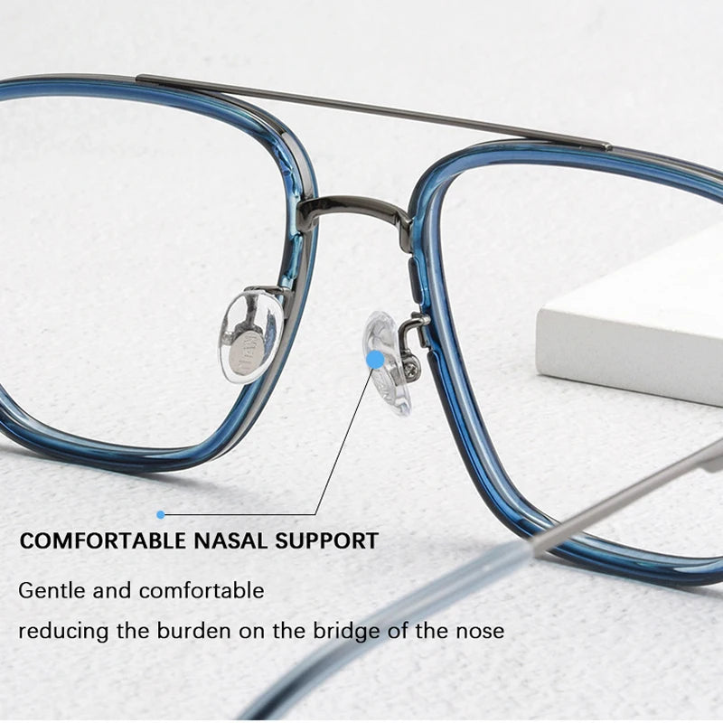 Luxury Oversize Titanium Eyeglasses Frames for Men & Women