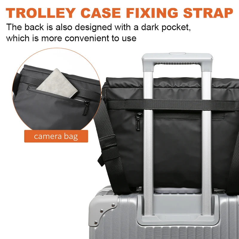 Waterproof Minimalist Men's Crossbody Messenger Bag for Travel