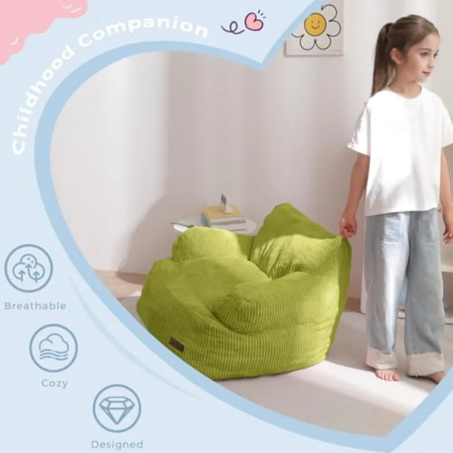 Soft Toddler Bean Bag Chair | Comfortable Kids Floor Sofa