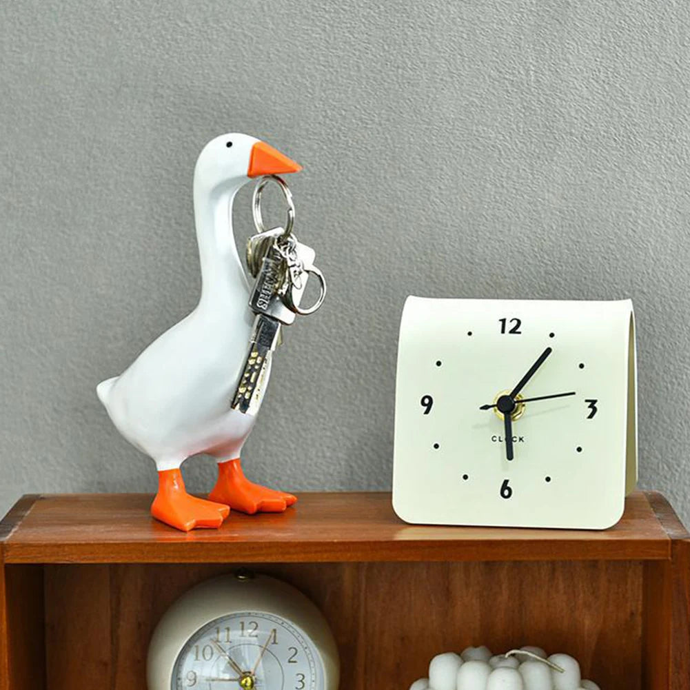 Magnetic Goose Key Holder | Cute Duck Statue Home Decor